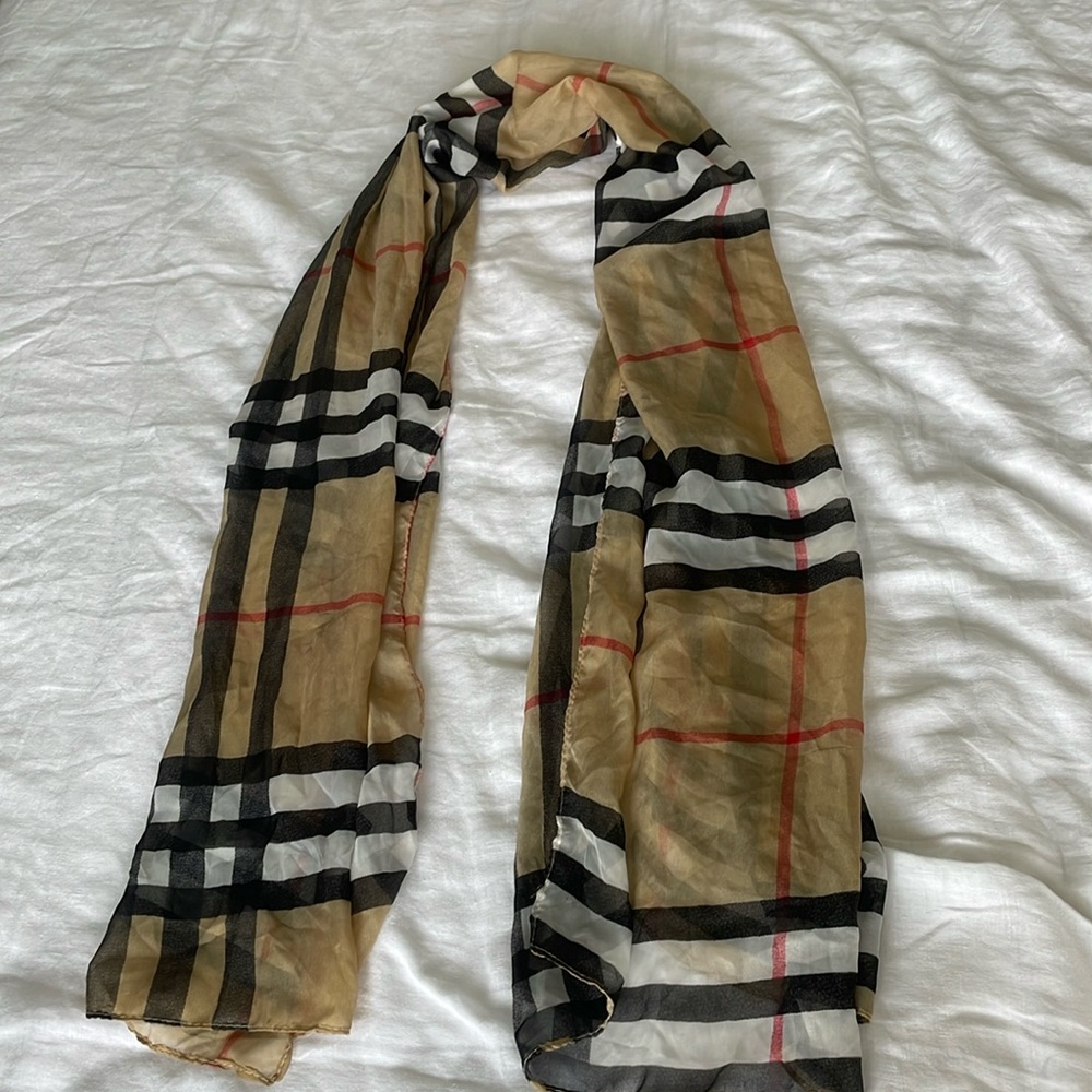 plaid lightweight scarf…NOT designer brand